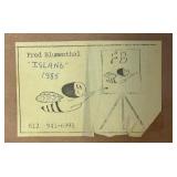 LL  - "Island" Original 1985 Abstract Painting by Fred Blumenthal