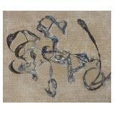 LL  - Fred Blumenthal Original Abstract Painting on Woven Paper