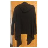 LL  - Serena Williams Signature Statement Black Sweater XL with Faux Leather Pockets