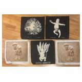 LL  - Set of 5 Vintage-Inspired Larry Labonté Fabric Art Prints