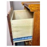 Vintage 4 Drawer Oak File Cabinet
