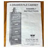 Vintage 4 Drawer Oak File Cabinet