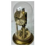 Schatz Anniversary Glass Dome Mantle Clock with Key