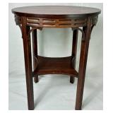 Antique Oval Side Table and Magazine Rack