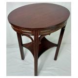 Antique Oval Side Table and Magazine Rack