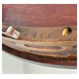 Antique Oval Side Table and Magazine Rack