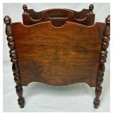 Antique Oval Side Table and Magazine Rack