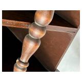 Antique Oval Side Table and Magazine Rack