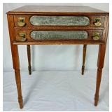Antique Spool Cabinet with 2 Drawers