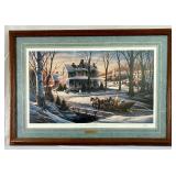 "Homeward Bound" Christmas 1988 by Terry Redlin Framed Print