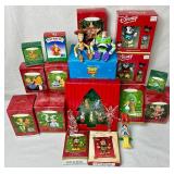Collection of Disney Ornaments Plus Toy Story 2 Buzz and Woody Figurines