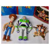 Collection of Disney Ornaments Plus Toy Story 2 Buzz and Woody Figurines