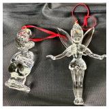 Collection of Disney Ornaments Plus Toy Story 2 Buzz and Woody Figurines