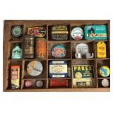 Vintage Wood Printers Letter Tray Display #2 Filled with Years of Memorabilia