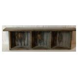 Two Distressed Wood Display Shelves