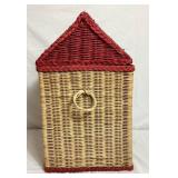 Vintage Schoolhouse Wicker Toy Box