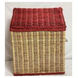 Vintage Schoolhouse Wicker Toy Box