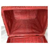 Vintage Schoolhouse Wicker Toy Box