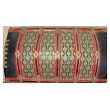 Antique Camel Back Trunk with Lock on Wheels