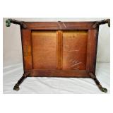 Antique Mahogany Canterbury Magazine Rack with Drawer