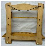 Vintage Kitchen Wall Holder with Rolling Pins and Assorted Kitchen Tools