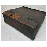 Vintage Wood Collection - Wall Box with Door, Folding Writing Desk, Spoon Display and Mail Holder Rack and Storage Box