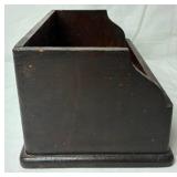 Vintage Wood Collection - Wall Box with Door, Folding Writing Desk, Spoon Display and Mail Holder Rack and Storage Box