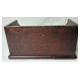 Vintage Wood Collection - Wall Box with Door, Folding Writing Desk, Spoon Display and Mail Holder Rack and Storage Box