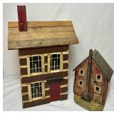 Primitive Wooden Village Houses - 21 pieces
