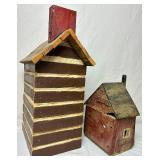 Primitive Wooden Village Houses - 21 pieces