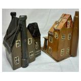 Primitive Wooden Village Houses - 21 pieces