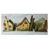 Primitive Wooden Village Houses - 21 pieces