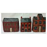 Primitive Wooden Village Houses - 21 pieces