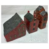 Primitive Wooden Village Houses - 21 pieces