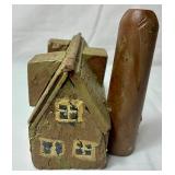 Primitive Wooden Village Houses - 21 pieces