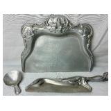 Vintage Aluminum Childs Dinnerware Table Set