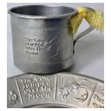 Vintage Aluminum Childs Dinnerware Table Set