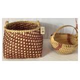 Collection of 8 Wicker Baskets of Various Sizes and Styles