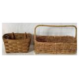 Collection of 8 Wicker Baskets of Various Sizes and Styles