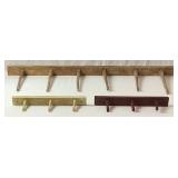 Bundle of Wood Shelves, Coat/Hat Racks and Wood Beer Caddy