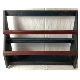 Three Distressed Wood Display Shelves
