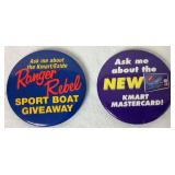 Huge Collection of Vintage Pinback Metal Buttons