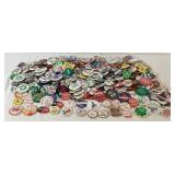 Huge Collection of Vintage Pinback Metal Buttons