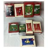 Assortment of Dr. Seuss Hallmark Ornaments from Cat in the Hat, How the Grinch Stole Christmas, and Dr. Seuss Books