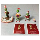 Assortment of Dr. Seuss Hallmark Ornaments from Cat in the Hat, How the Grinch Stole Christmas, and Dr. Seuss Books