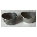 Collection of Vintage Glass Eye Wash Cups,Cobalt Blue Optrex Cup and Lavoptix & Bon-Opto Aluminum Eye Wash Cups