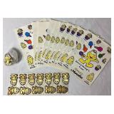 Large Lot of Vintage Moodie Sticker Sets, Happy, Sad & Sexy plus Vintage Stick On Moodie Patches/Appliques