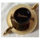 Bram MCM Gold Lustre Tea Set - 6 saucers & cups, Teapot, Cream & Sugar Dishes