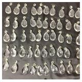 Collection of Faceted Teardrop Crystal Chandelier Pendants
