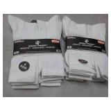 12 pair Wear Proof White Size 10-13...